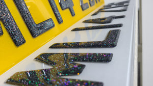 Cosmic Glitter plates - our hot seller this month