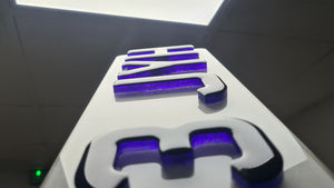 4D Neon Purple plates - also available