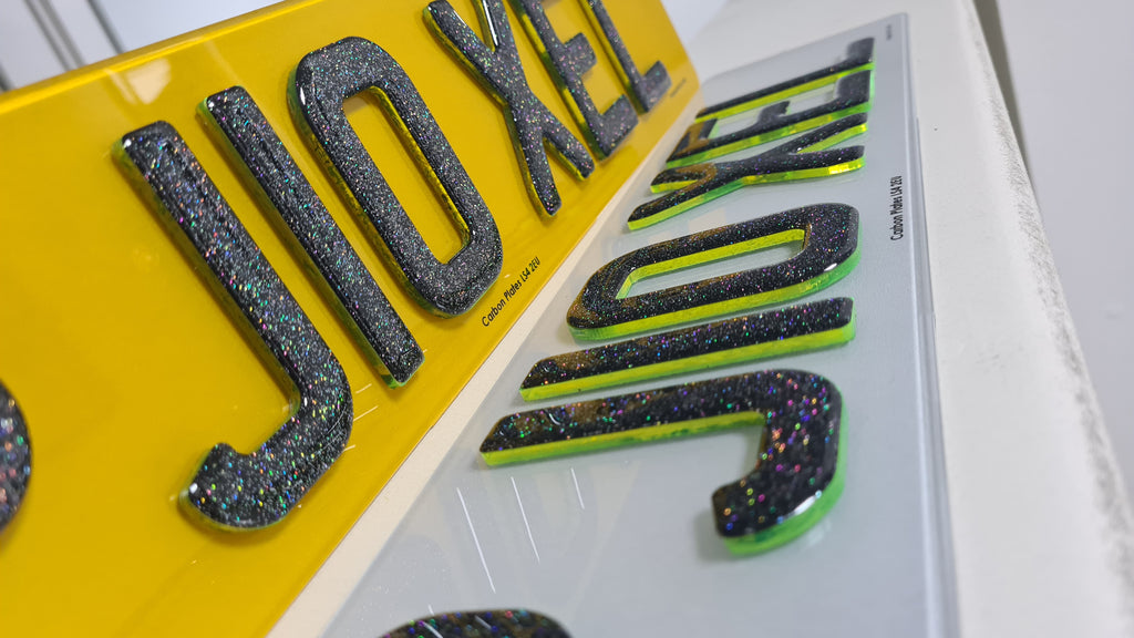 4D Neon Green available with glitter plates