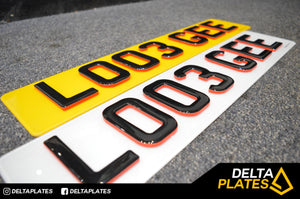 Red NEON 4D Plates- Only @ Delta Plates