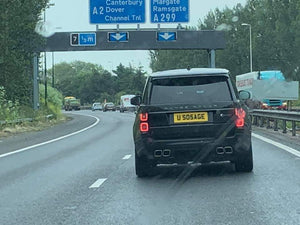 Range rover SVR with a Sausage private reg & 4D plates