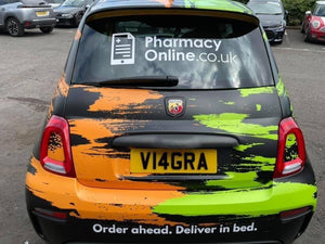 Viagra short 4D plates for this Fiat 500