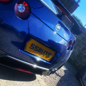 Nissan GTR with bespoke shaped 4D plates