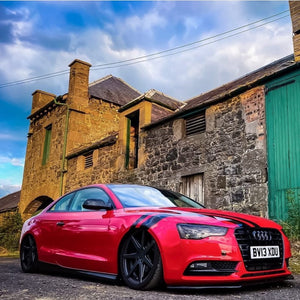 Stunning red lowered Audi A5 with some 3D gel plates