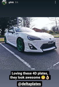 Another happy customer - his Toyota GT86 with some 4D plates