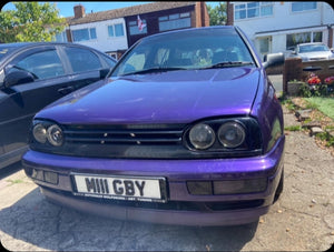 Purple VW Golf MK3 with some 4D plates