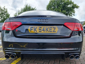 Tinted Hex 4D plates for this Audi S5