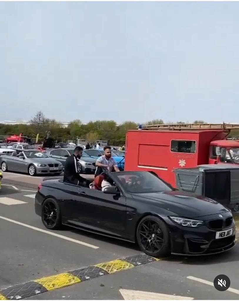 BMW M4 convertible with some 3D plates