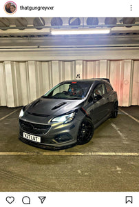 Gunmetal grey Vauxhall Corsa VXR with some tinted 3D gel plates