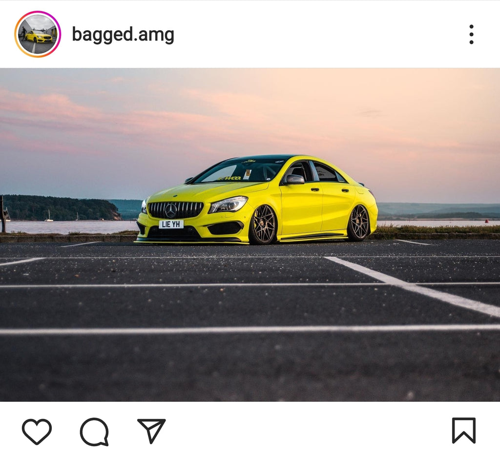 Bagged Mercedes AMG CLA45 with some short 3D gel plates