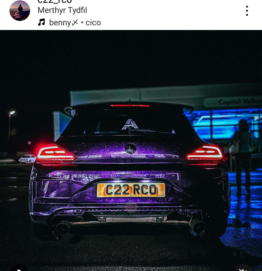 Purple VW Scirocco with some 4D gel plates