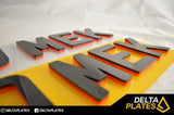 6MM 4D NEON WITH BLACK ACRYLIC PLATES